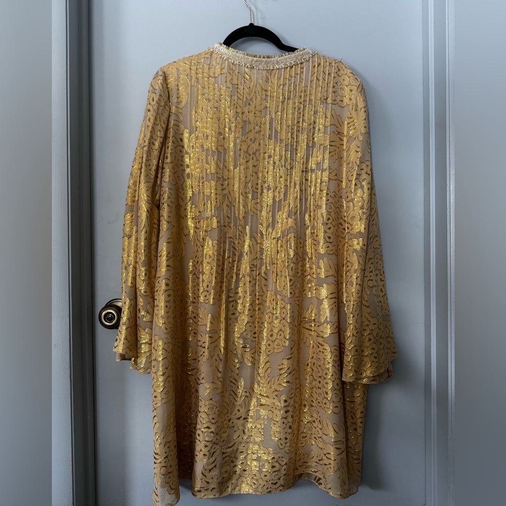 Lilly Pulitzer Gold Metallic Dress XL - Picture 4 of 5